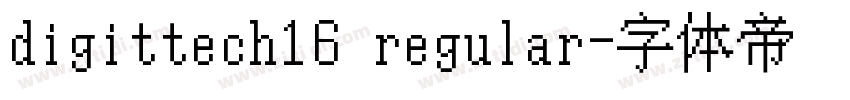 digittech16 regular字体转换